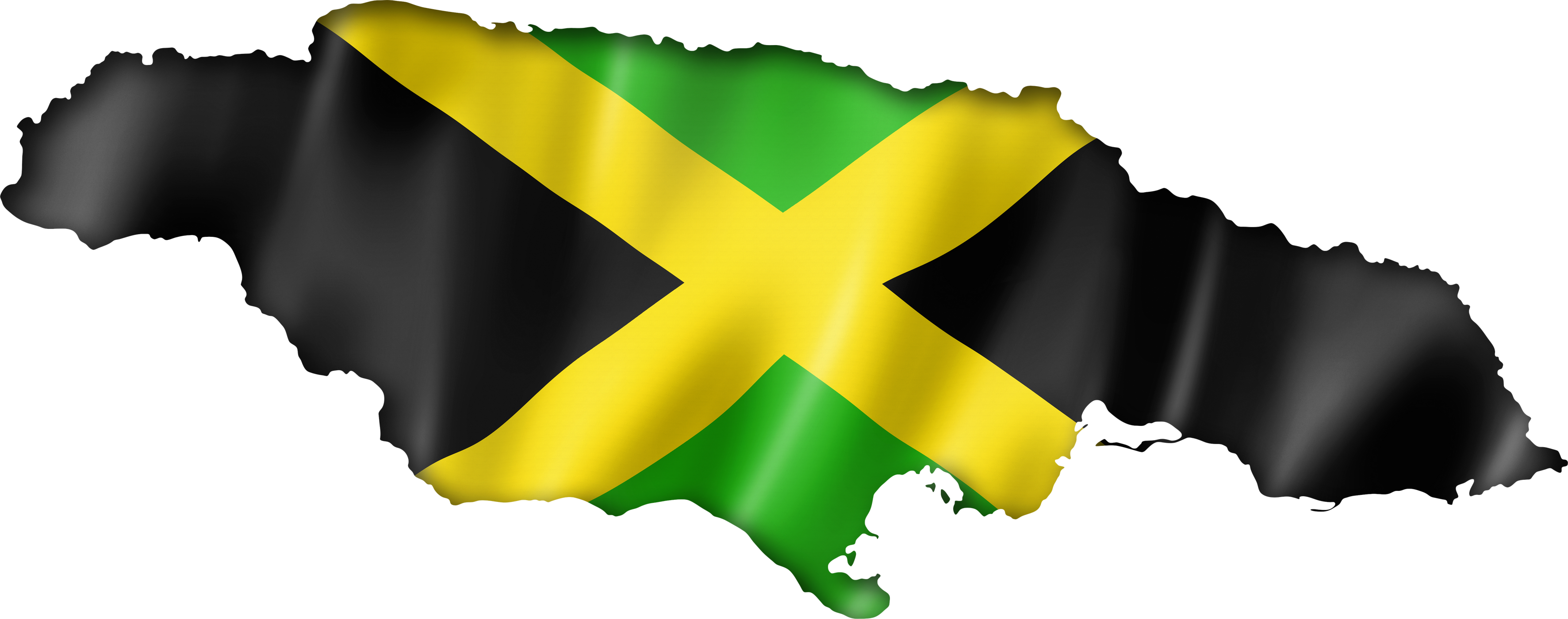 Jamaican Flag Map