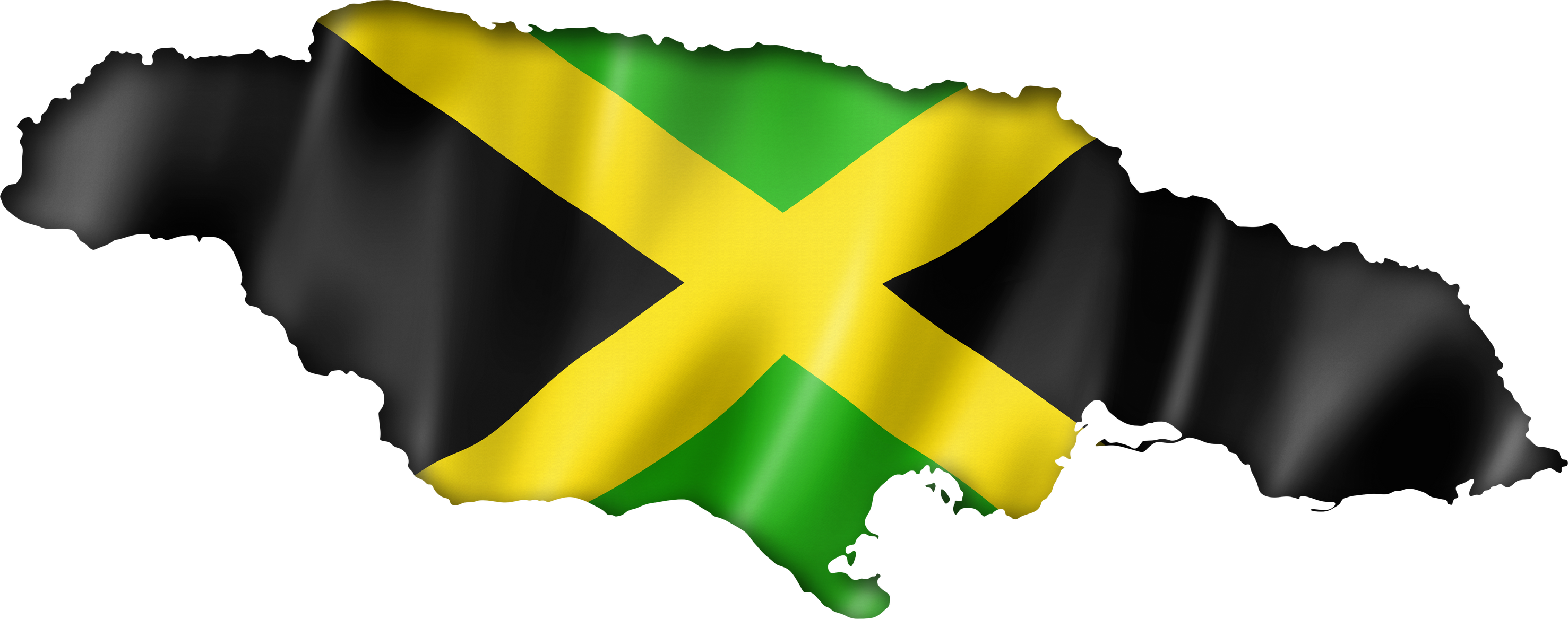 Jamaican Flag Map